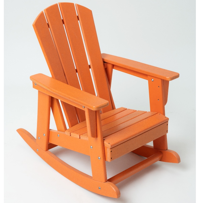 노란색의 Adirondack 흔들 의자